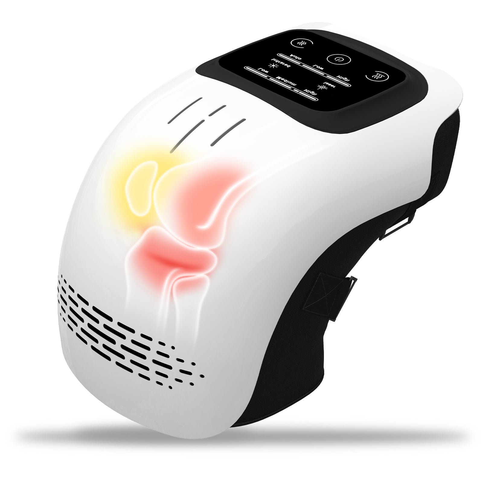 Heated Knee Massager – Cordless, 3 Heat & Vibration Modes, LED Display, Adjustable Straps
