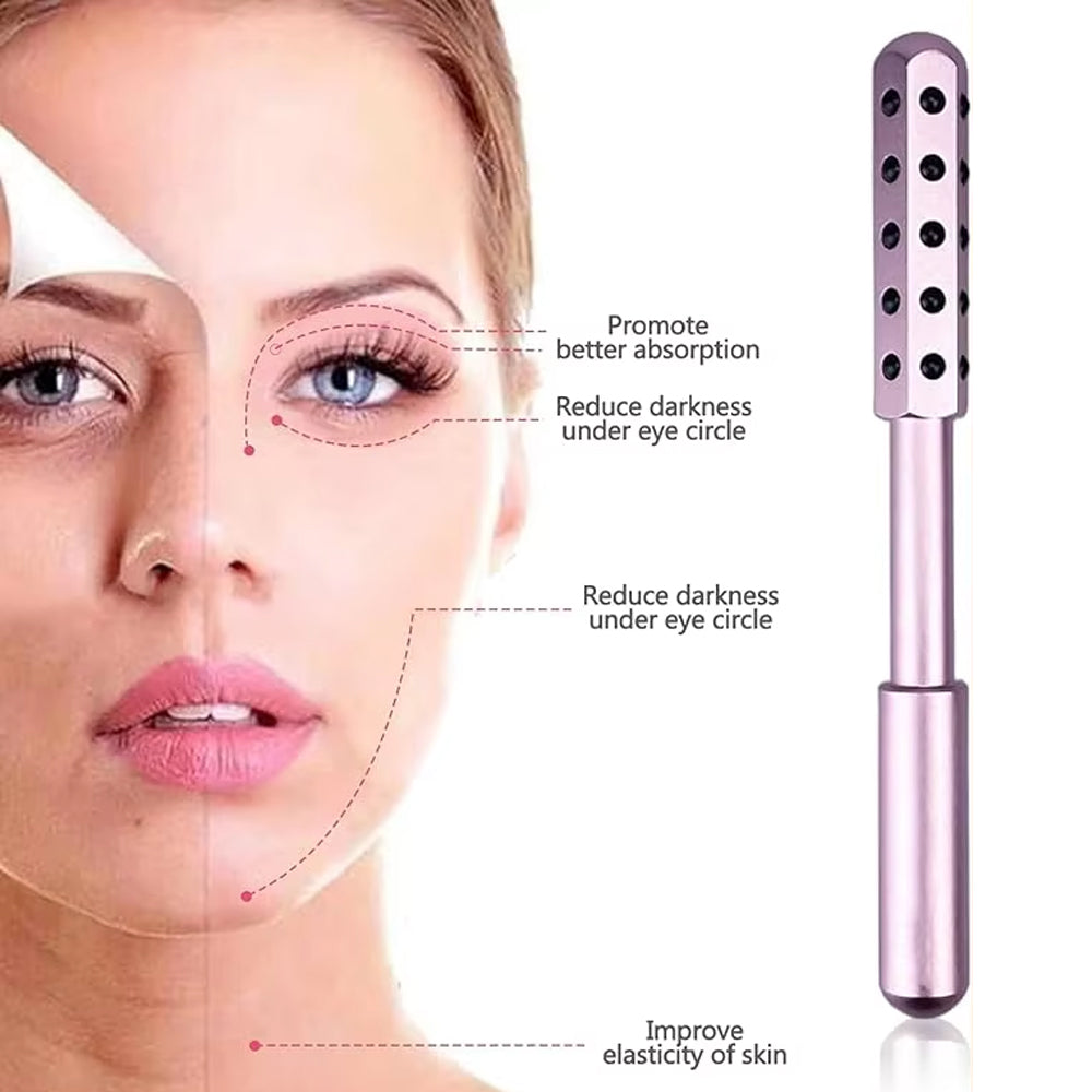 Beauty massaging wand used for body massage on arms belly and thighs