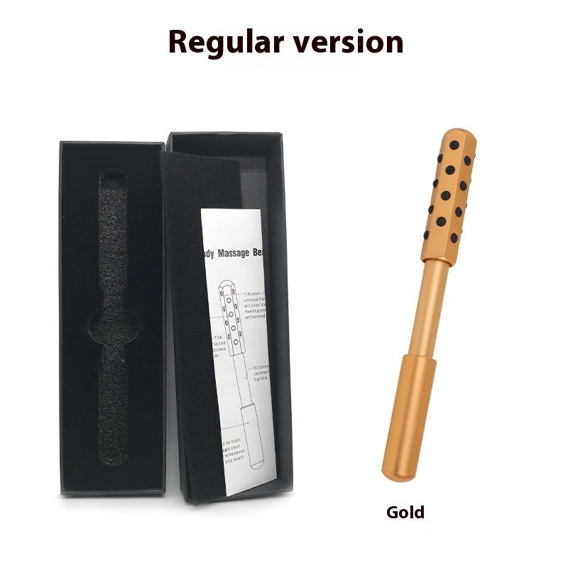 Gold color beauty massaging wand stylish skincare roller tool