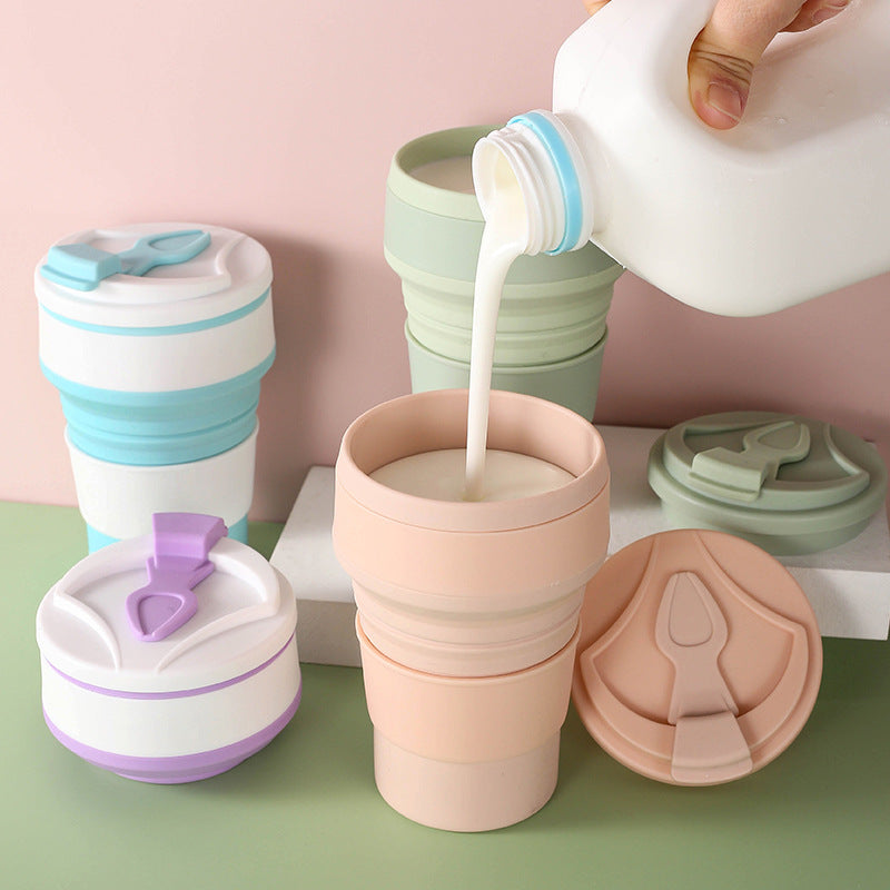 foldable silicone mug for easy storage and travel