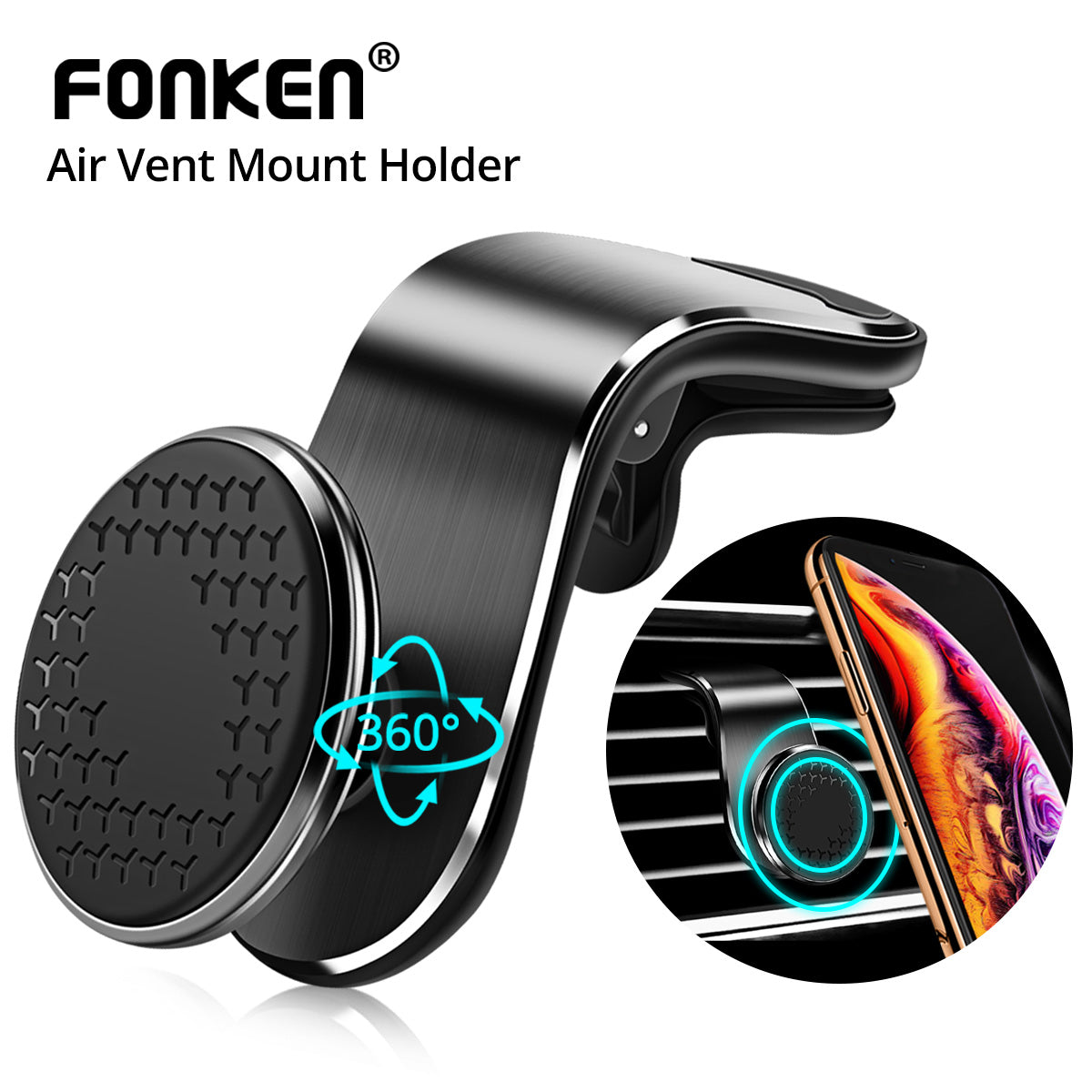 Durable magnetic car phone holder with easy installation
