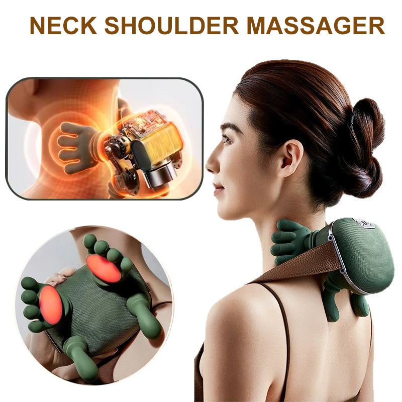 Electric neck shoulder massager front view for pain relief and relaxation