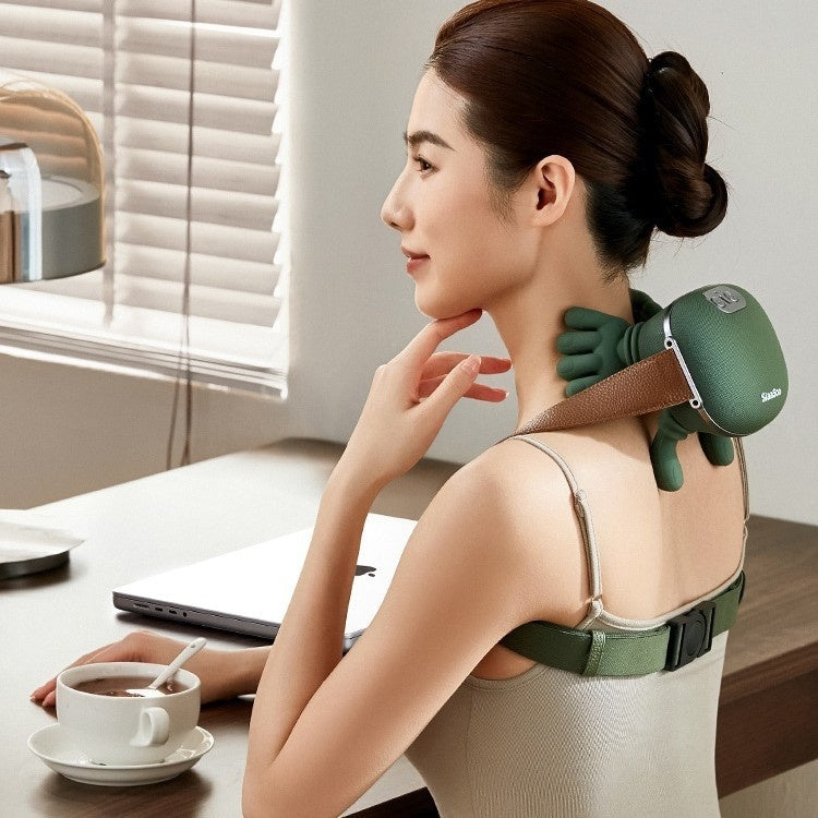 Cordless neck shoulder massager portable and easy to use handheld style