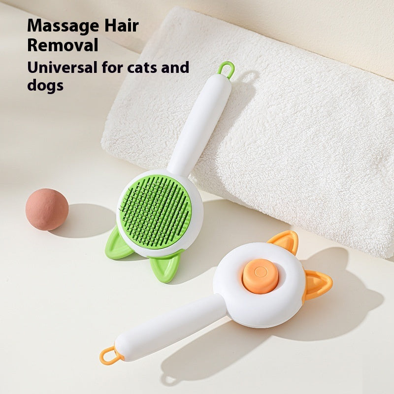 Pet Hair Removal Massage Comb used on cats for hair removal and massage