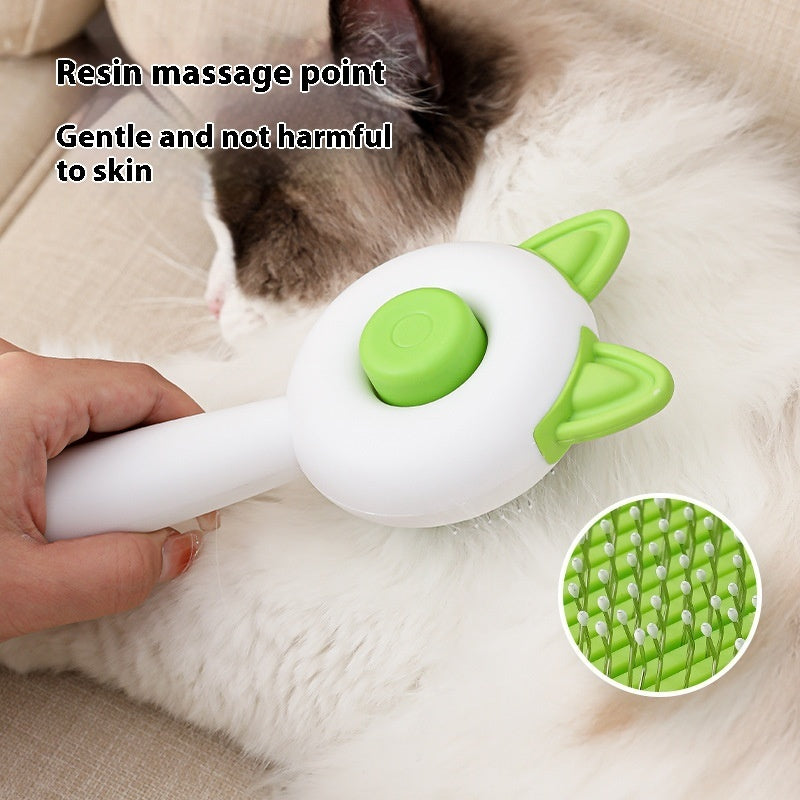 Pet Hair Removal Massage Comb with stainless steel teeth for smooth grooming