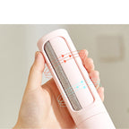 Self cleaning lint roller brush for easy pet hair removal