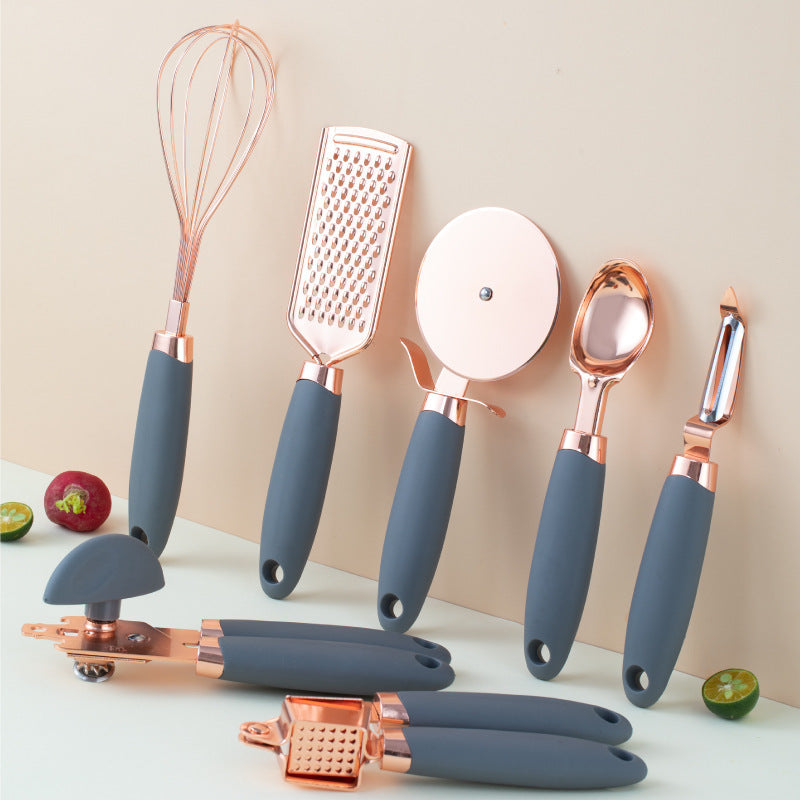 Rose Gold Kitchen Tool Set perfect as gift for home cooks