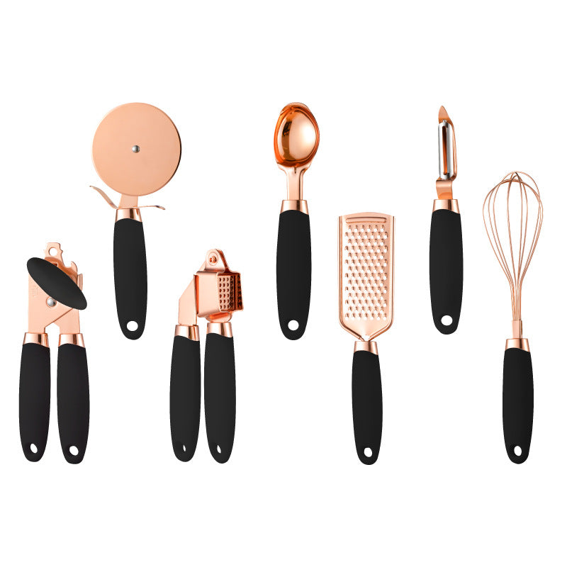 rose gold kitchen tool set storage jpg